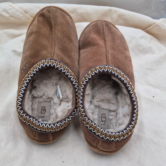 UGG Tasman Suede Leather Chestnut slip-on clog women's size 7 - Picture 2 of 6